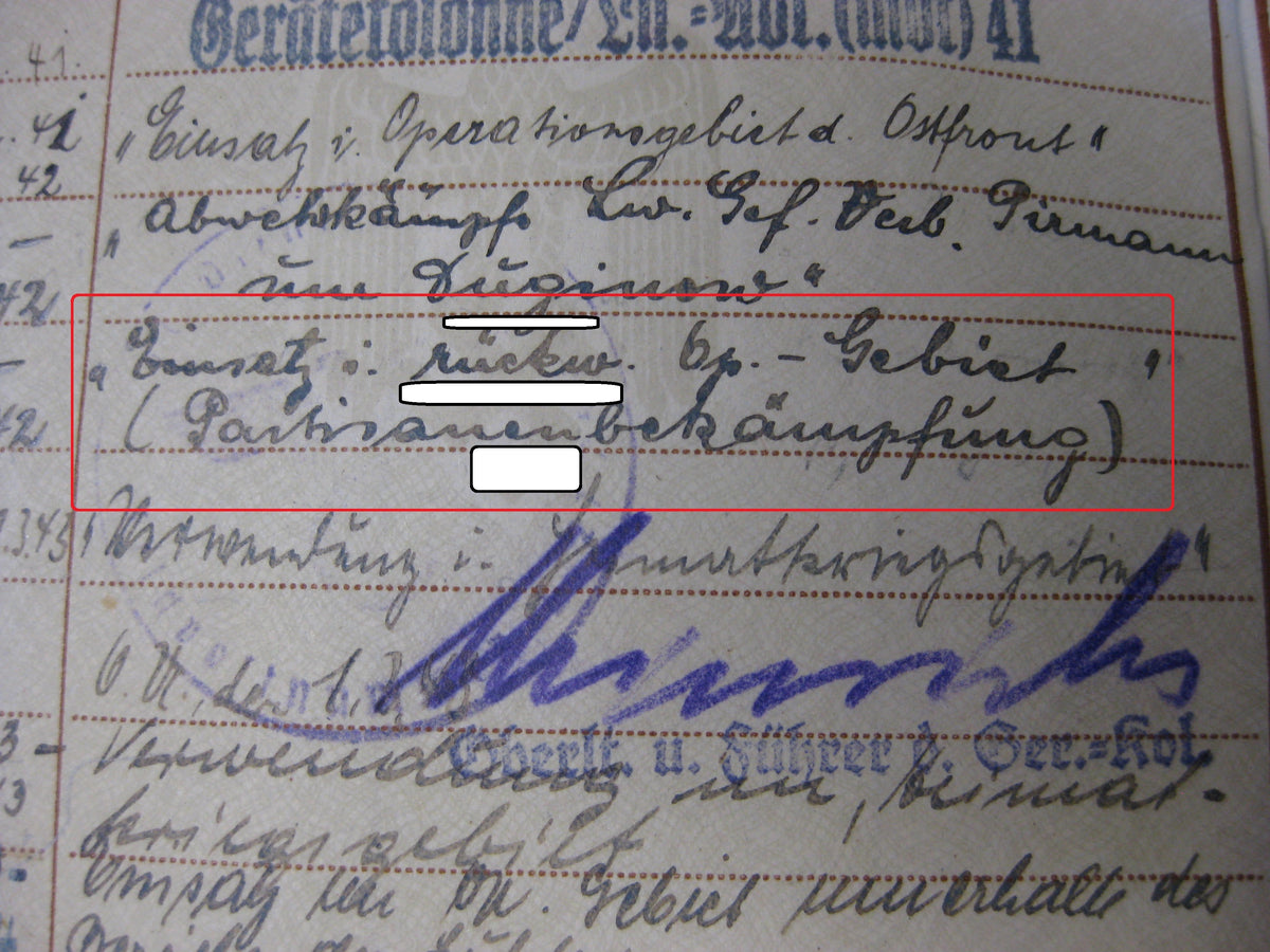 H.W.  -  -  Wehrpaß  Luftwaffe Afrikakämpfer &amp; Bandenkampf