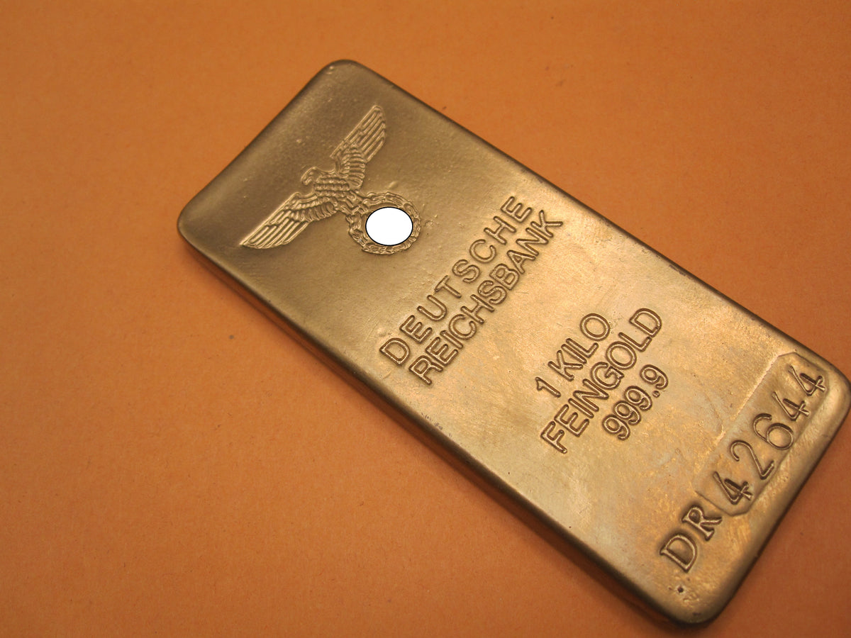 Spaßartikel Goldbarren der deutschen Reichsbank 1 Kilo Feingold 999,9 Sammleranfertigung