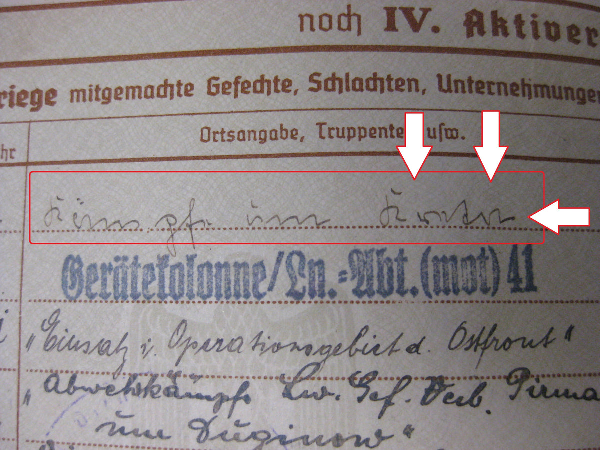 H.W.  -  -  Wehrpaß  Luftwaffe Afrikakämpfer &amp; Bandenkampf