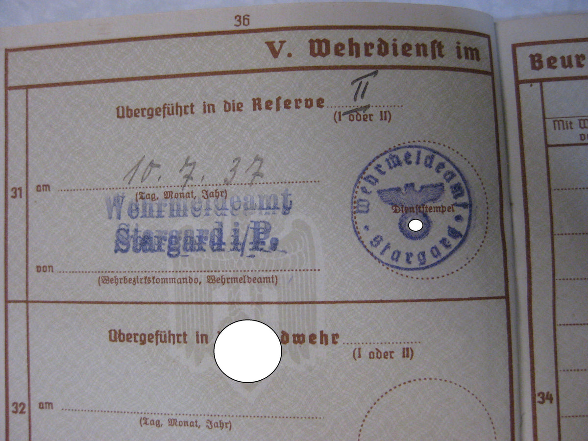 H.W.  -  -  Wehrpaß  Luftwaffe Afrikakämpfer &amp; Bandenkampf