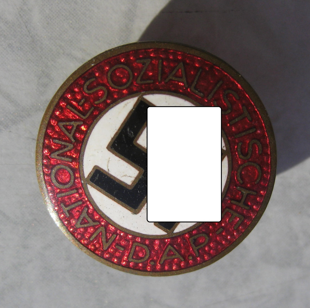 NSDAP Parteiabzeichen M1/137  Hersteller: Richard Simm &amp; Sohn in Gablonz