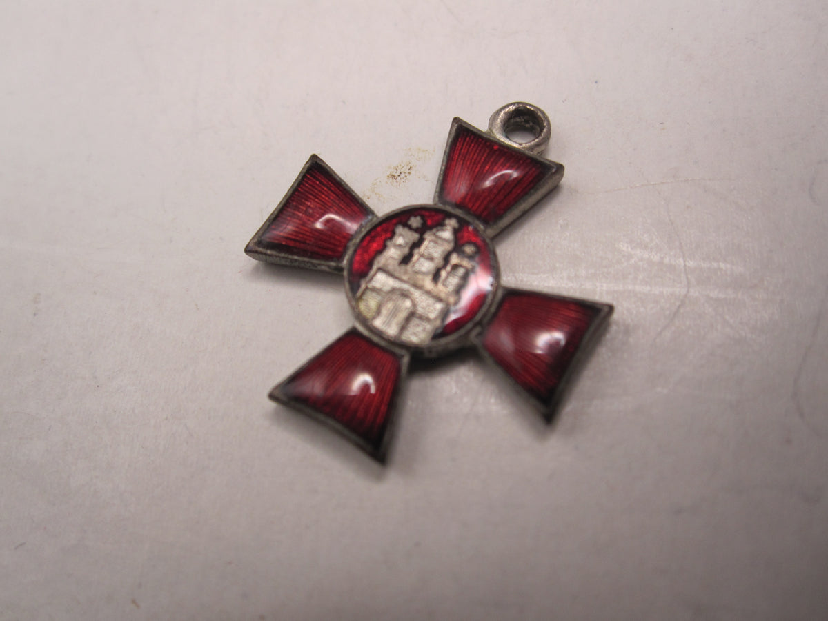 Original Orden Hamburger Hanseatenkreuz mit Miniatur &amp; Verleihungsschachtel