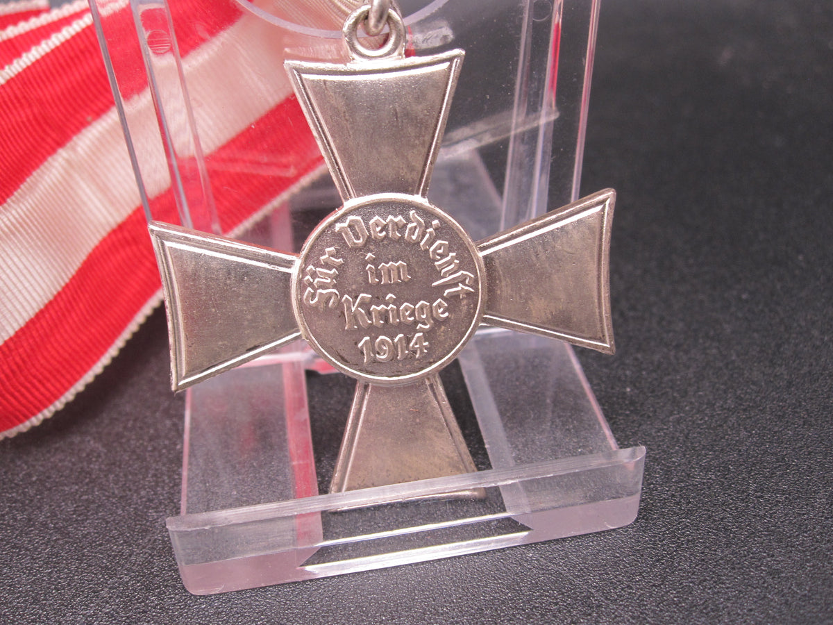 Original Orden Hamburger Hanseatenkreuz mit Miniatur &amp; Verleihungsschachtel
