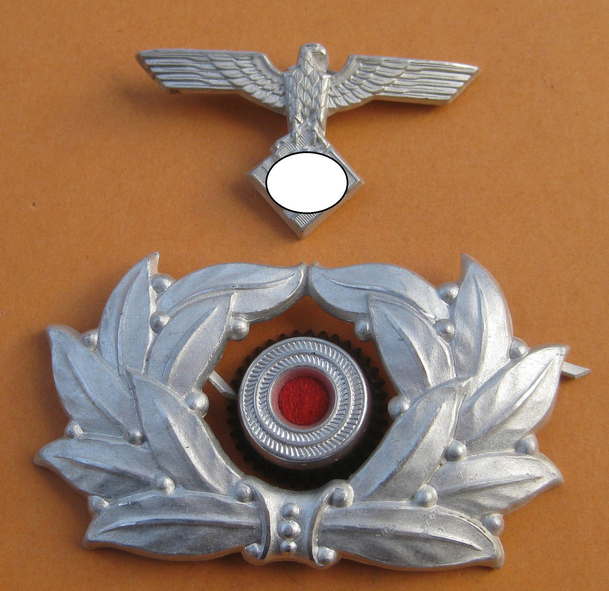 H.W.         SET Mützenadler Kokarde Mützenkranz für Technische Nothilfe (TeNo)