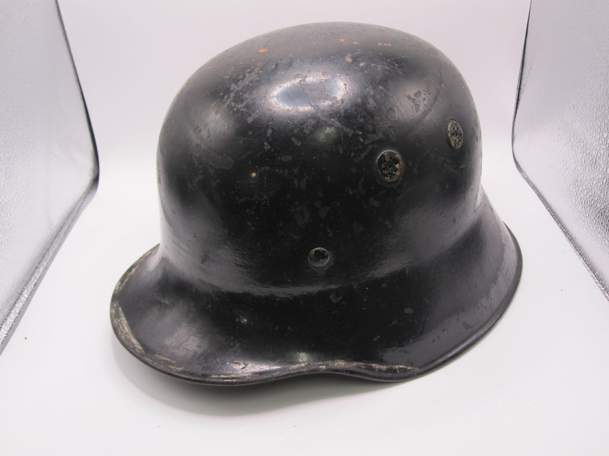 Originaler Luftschutzhelm Stahlhelm M34 Feuerwehr / Seltene Variante