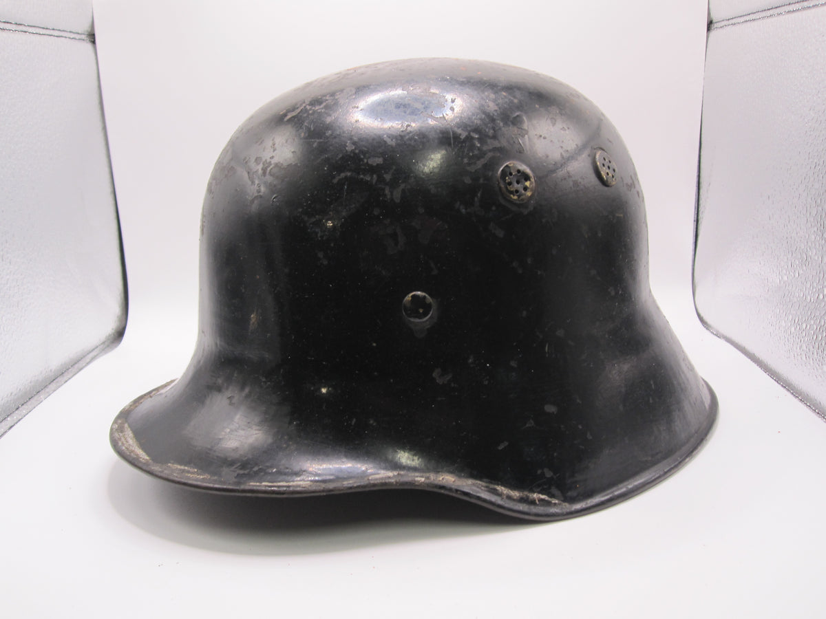 Originaler Luftschutzhelm Stahlhelm M34 Feuerwehr / Seltene Variante