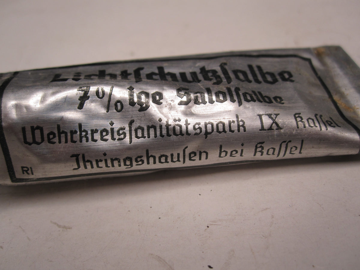 Lichtschutzsalbe Wehrmacht Wehrkreissanitätspark IX KASSEL Ihringshausen