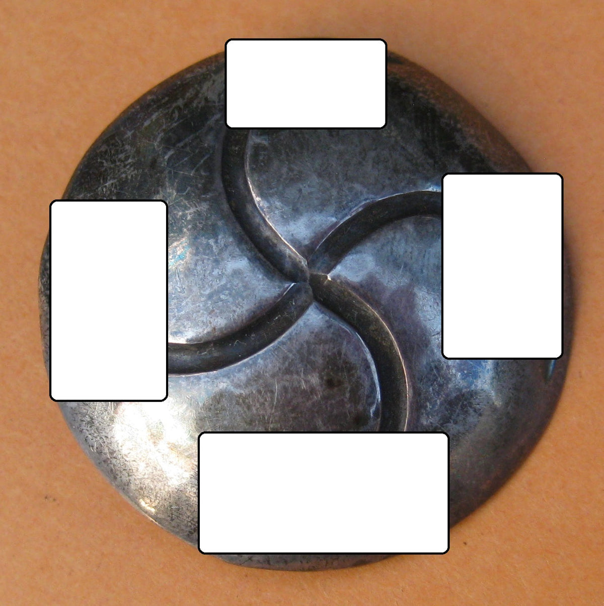 Brosche NSDAP Partei - Sympathieabzeichen Hitler Partei SILBER SS-Brosche