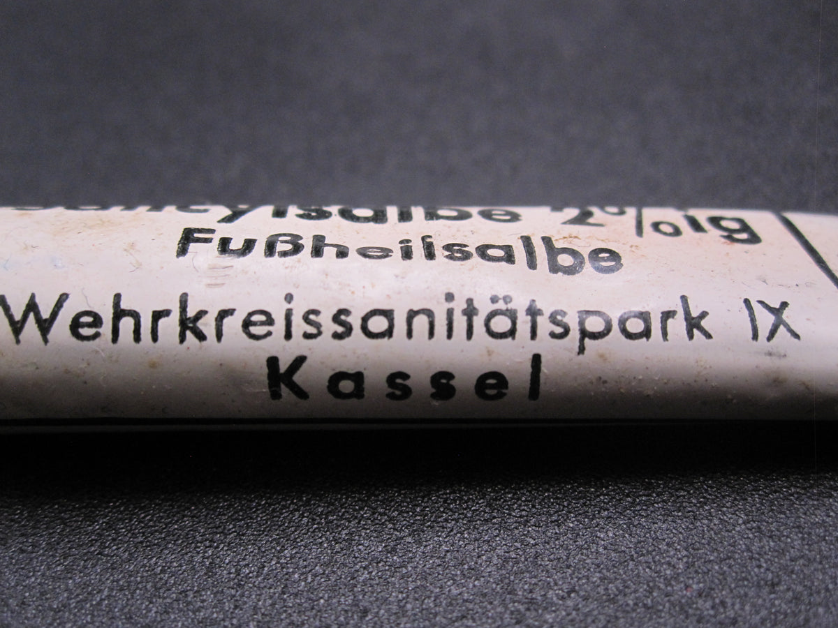Salicylsalbe Fußheilsalbe Wehrmacht Wehrkreissanitätspark IX KASSEL