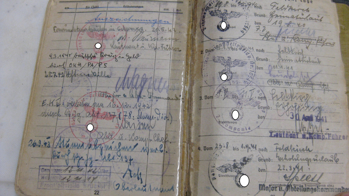 Nachlass Deutsches Kreuz in Gold Soldbuch Dokumente von Alfons B. Panzertruppe Sturmartillerie Panzerjäger Sturmgeschützkommandant