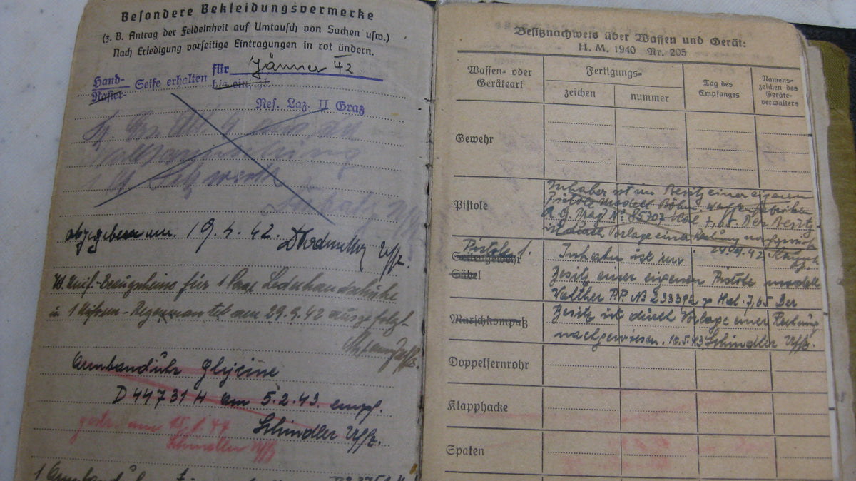Nachlass Deutsches Kreuz in Gold Soldbuch Dokumente von Alfons B. Panzertruppe Sturmartillerie Panzerjäger Sturmgeschützkommandant