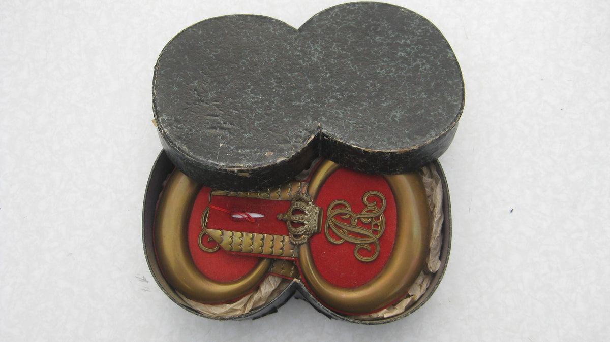 H.W.     ORIGINAL Epauletten thüringisches Ulanen Regiment Nr.6 HANAU Schulterstücke um 1900