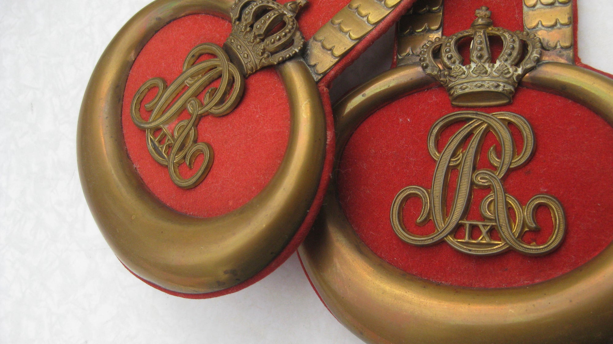 H.W.     ORIGINAL Epauletten thüringisches Ulanen Regiment Nr.6 HANAU Schulterstücke um 1900