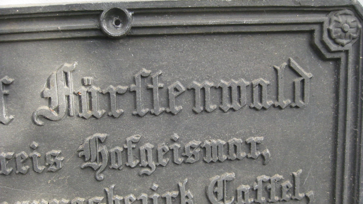 100% alt und Original: Großes Ortsschild / Metallschild einer Garnison Hessen-Cassel !!!!