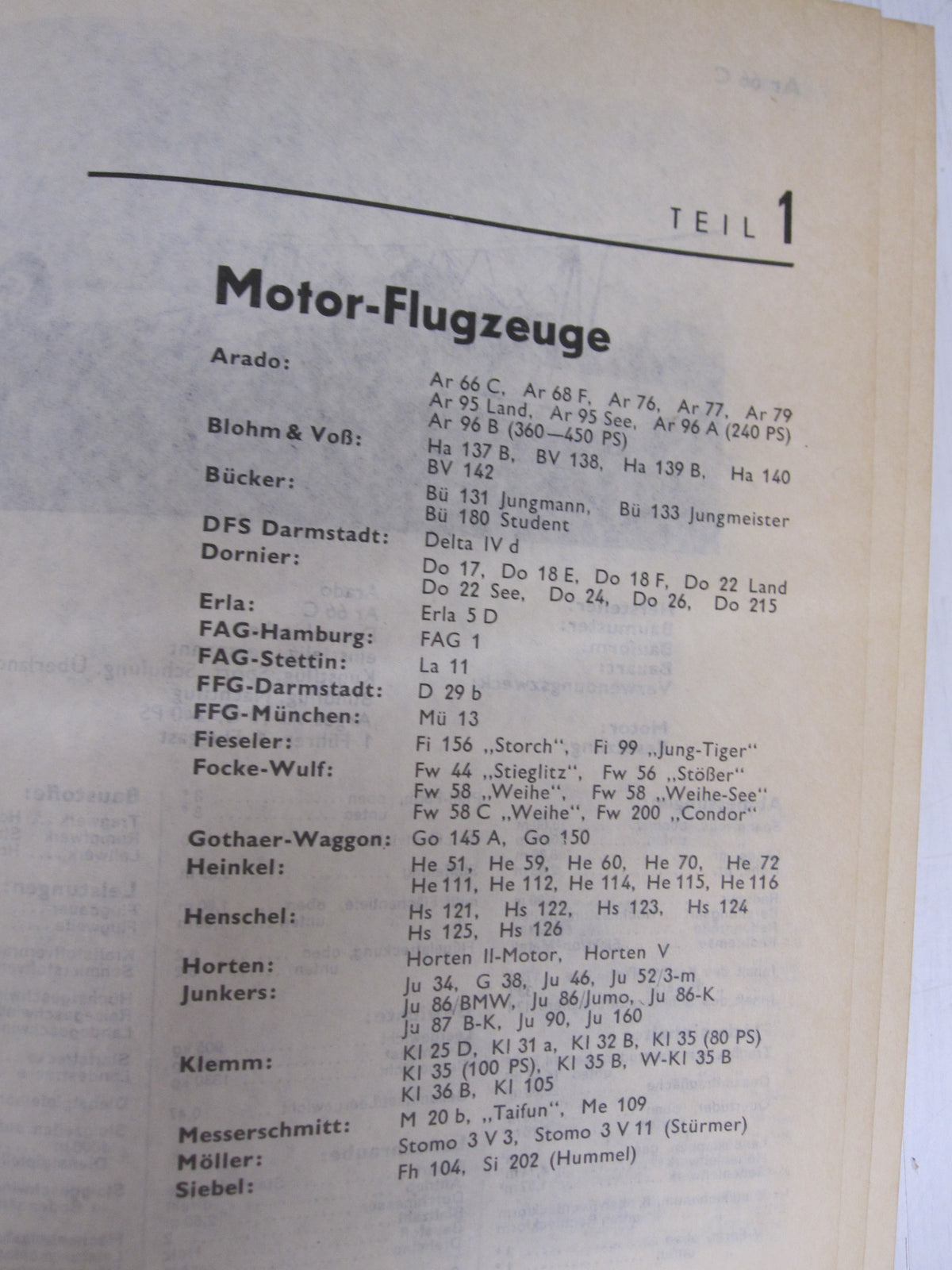 Flugzeug Typenbuch Handbuch der deutschen Luftfahrt Industrie 1939 / 1940