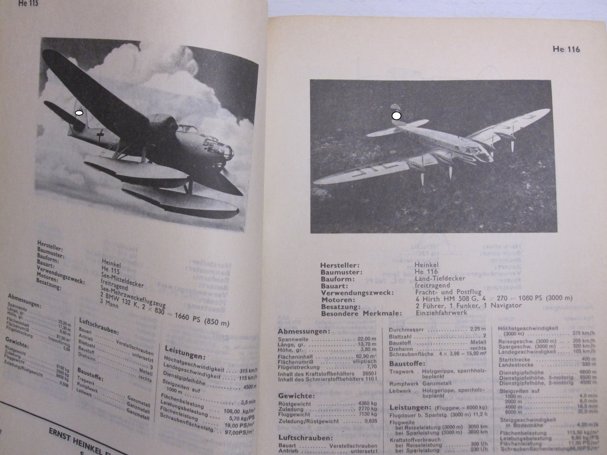 Flugzeug Typenbuch Handbuch der deutschen Luftfahrt Industrie 1939 / 1940