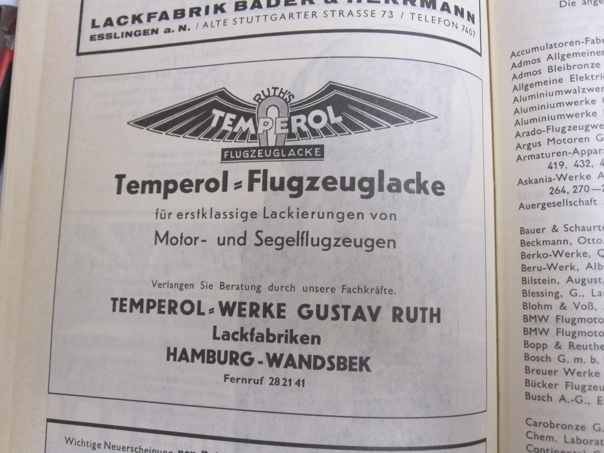 Flugzeug Typenbuch Handbuch der deutschen Luftfahrt Industrie 1939 / 1940
