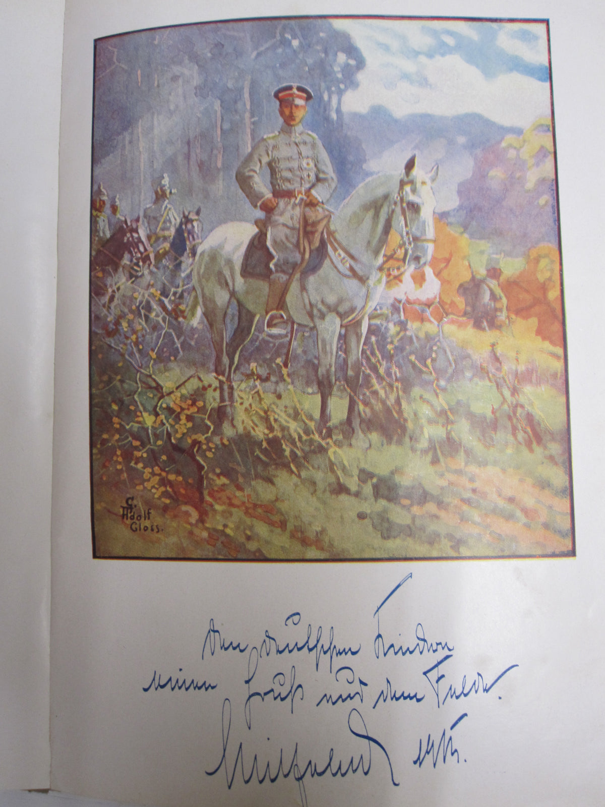 Vater ist im Kriege ein illustriertes Bilderbuch für Kinder aus Grosser Zeit um 1915