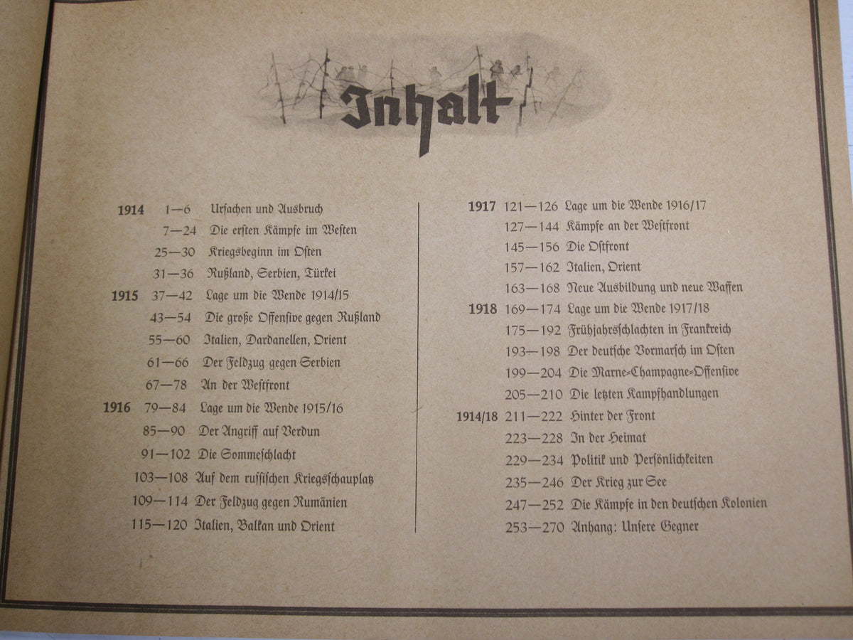 Sammelbilderalbum Der Weltkrieg 1914 - 1918
