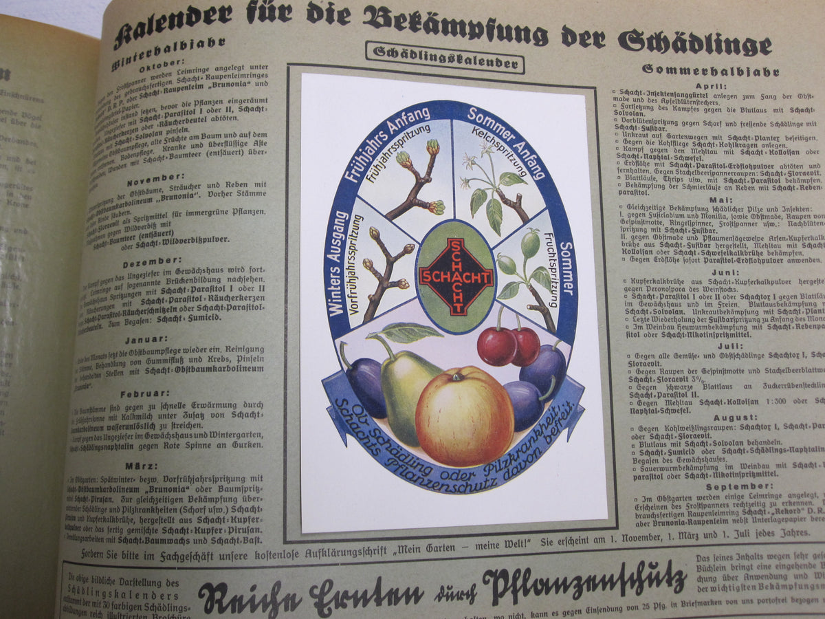 Sammelbilderalbum  Unsere Garten Schädlinge Braunschweig