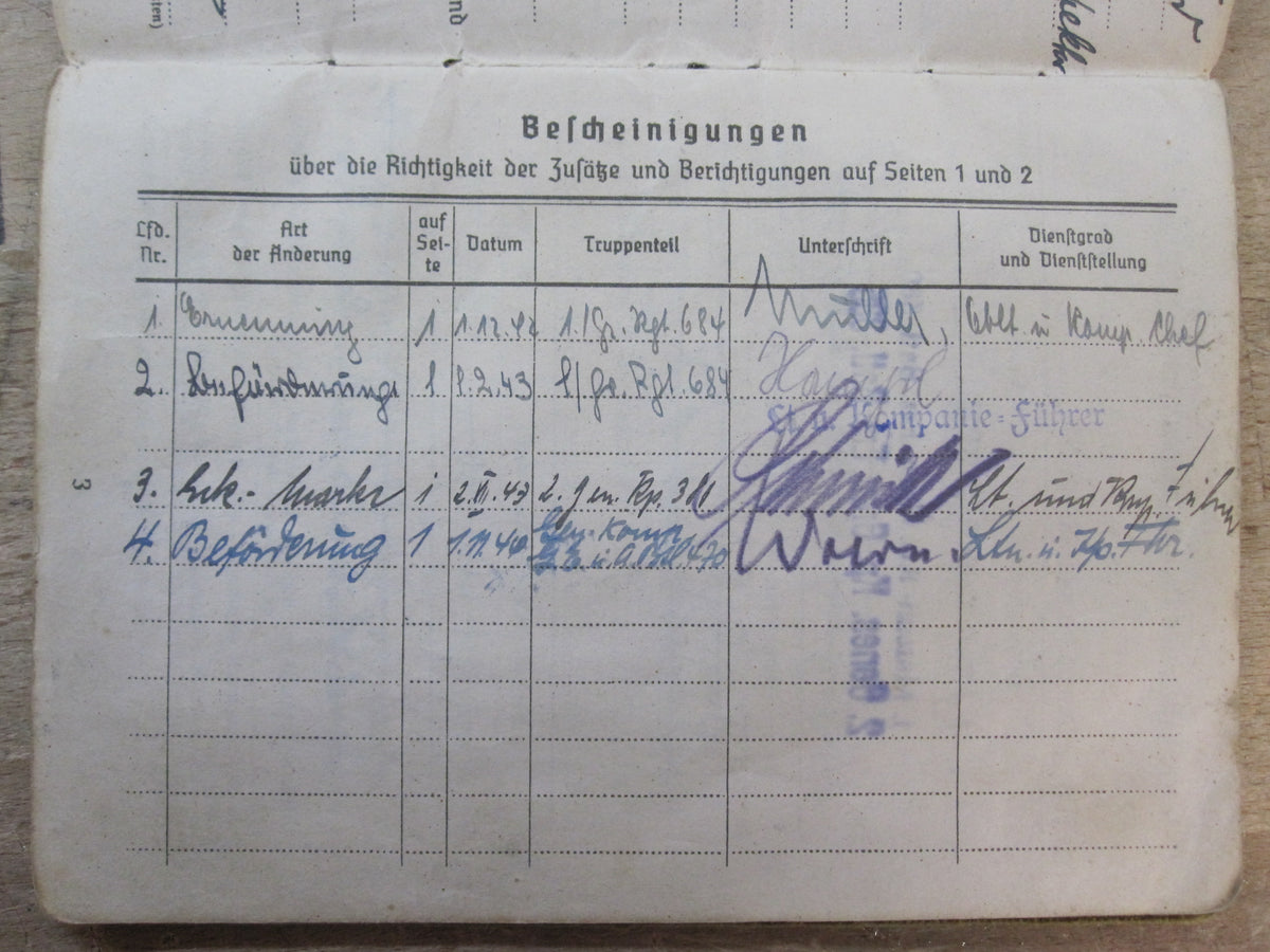 H.W.  -  -   Soldbuch Wehrmacht Heer Schwäbisch-Gmünd