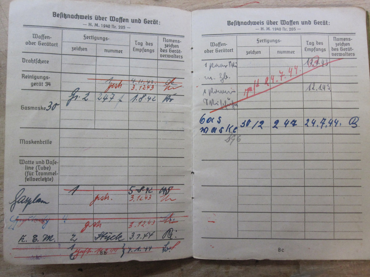 H.W.  -  -   Soldbuch Wehrmacht Heer Schwäbisch-Gmünd