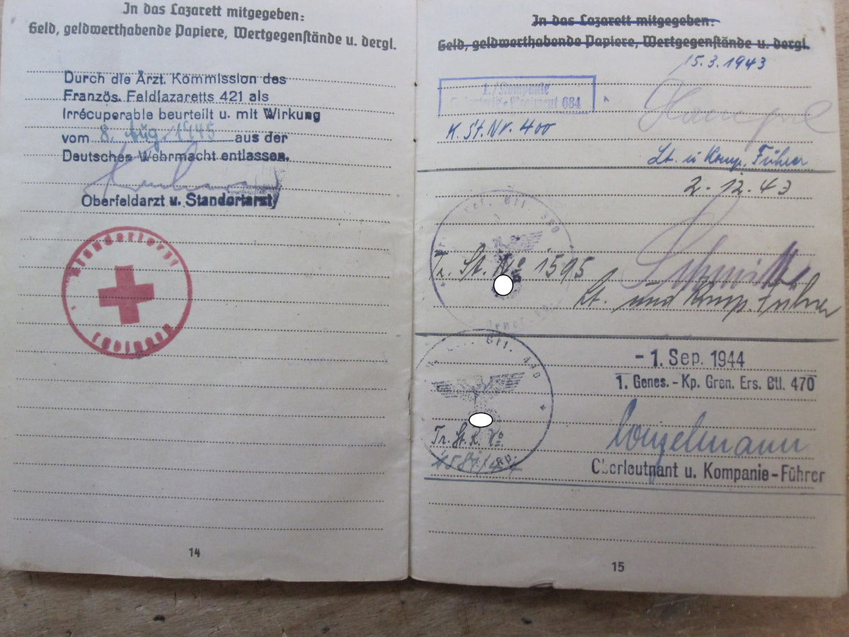 H.W.  -  -   Soldbuch Wehrmacht Heer Schwäbisch-Gmünd