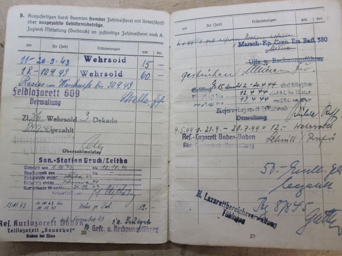 H.W.  -  -   Soldbuch Wehrmacht Heer Schwäbisch-Gmünd