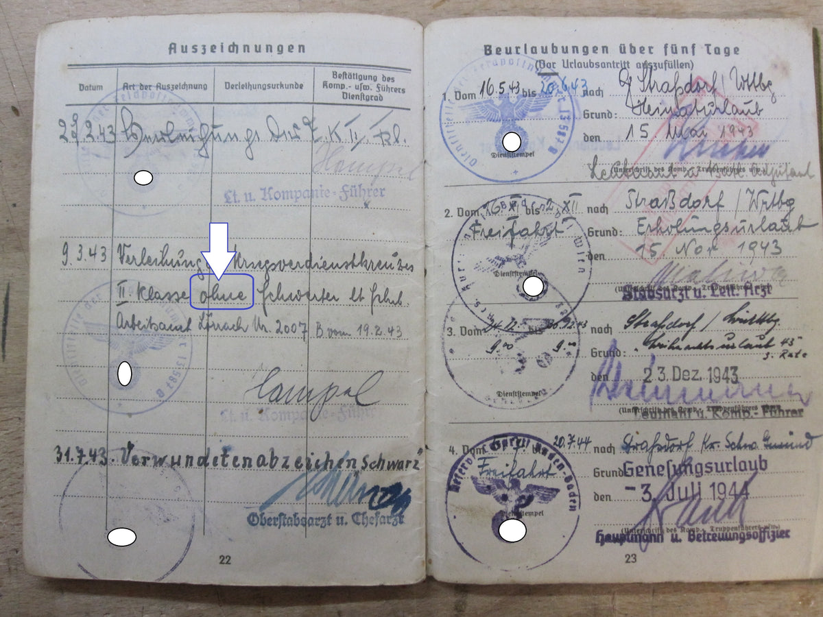 H.W.  -  -   Soldbuch Wehrmacht Heer Schwäbisch-Gmünd