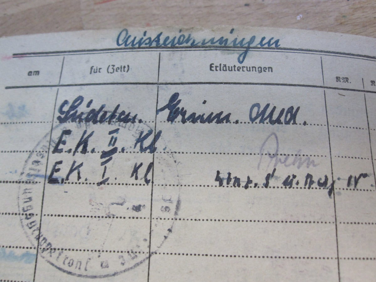 H.W.   Soldbuch Kriegsmarine Kapitänleutnant U-Bootwaffe