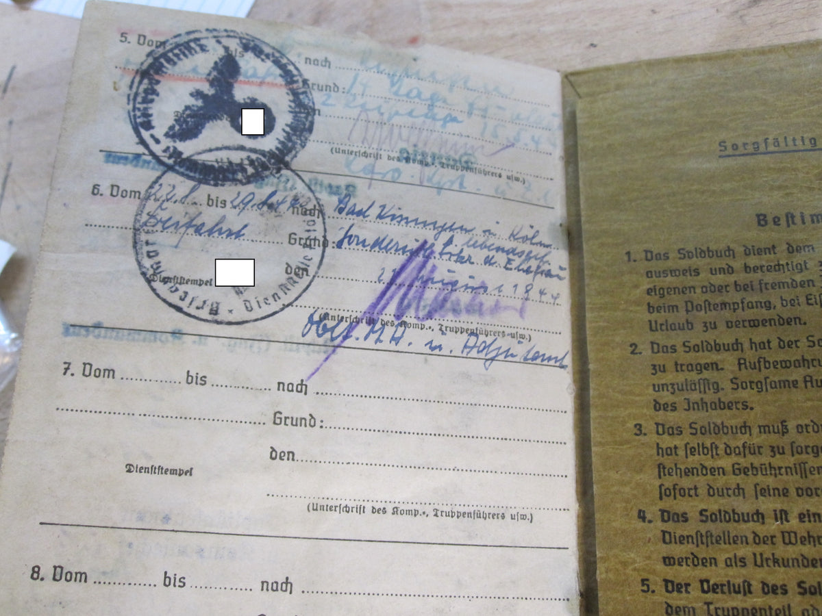 H.W.   Soldbuch Kriegsmarine Kapitänleutnant U-Bootwaffe