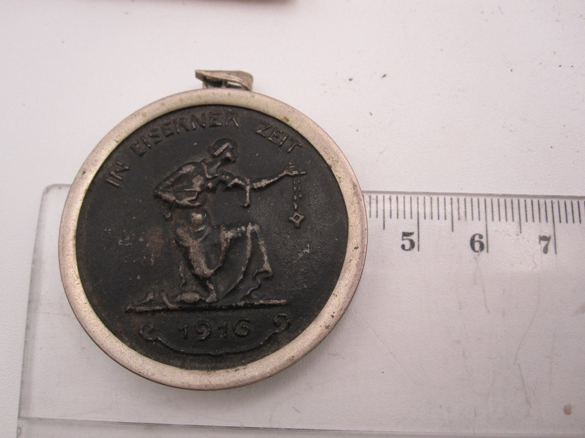 VARIANTE als Kettenanhänger Medaille in Eiserner Zeit Gold gab ich zur Wehr Eisen nahm ich zur Ehr