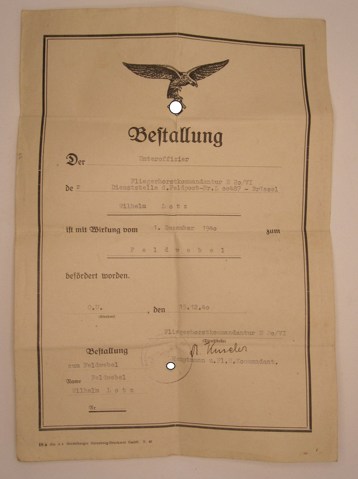 Verleihungsurkunden Luftwaffe Ärmelband Afrika Erdkampfabzeichen Gauleitung NSDAP -  MÜNCHEN etc etc