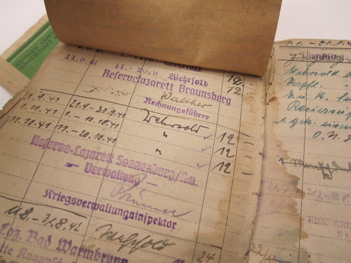 Soldbuch Panzerkampfabzeichen Bischofsburg / Meiningen