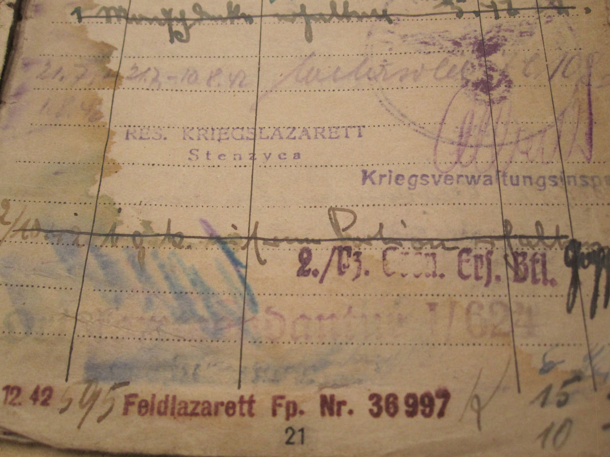 Soldbuch Panzerkampfabzeichen Bischofsburg / Meiningen
