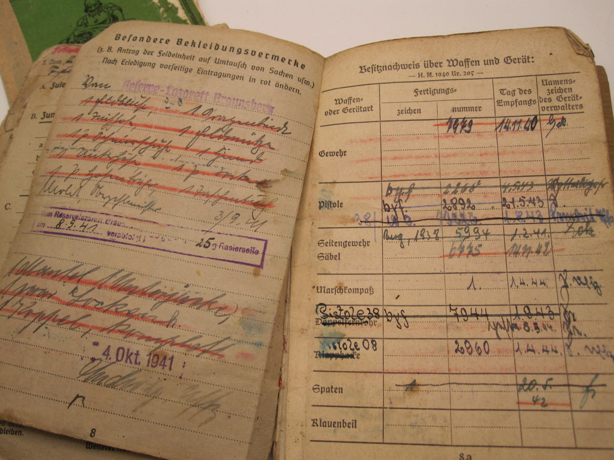 Soldbuch Panzerkampfabzeichen Bischofsburg / Meiningen