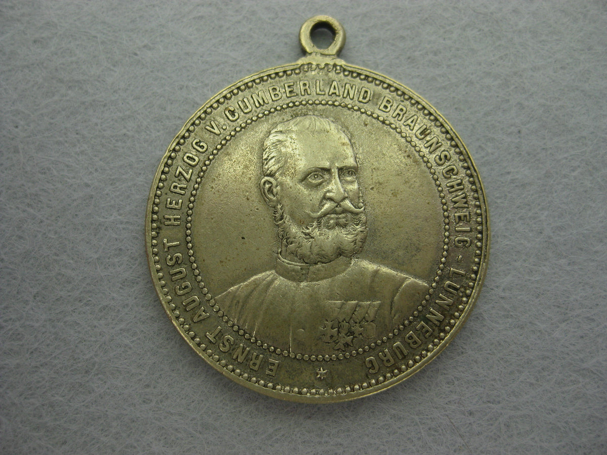 Medaille Ernst August Herzog von Cumberland Braunschweig Lüneburg &amp; Georg V. König von Hannover 1851 - 1866