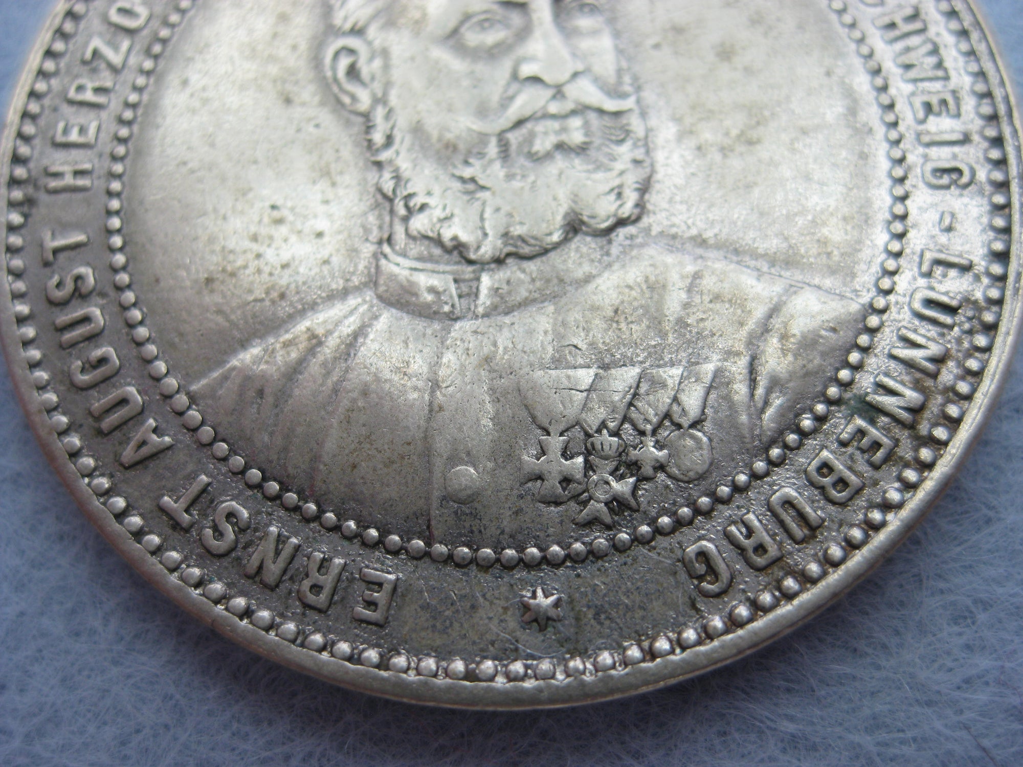 Medaille Ernst August Herzog von Cumberland Braunschweig Lüneburg & Georg V. König von Hannover 1851 - 1866