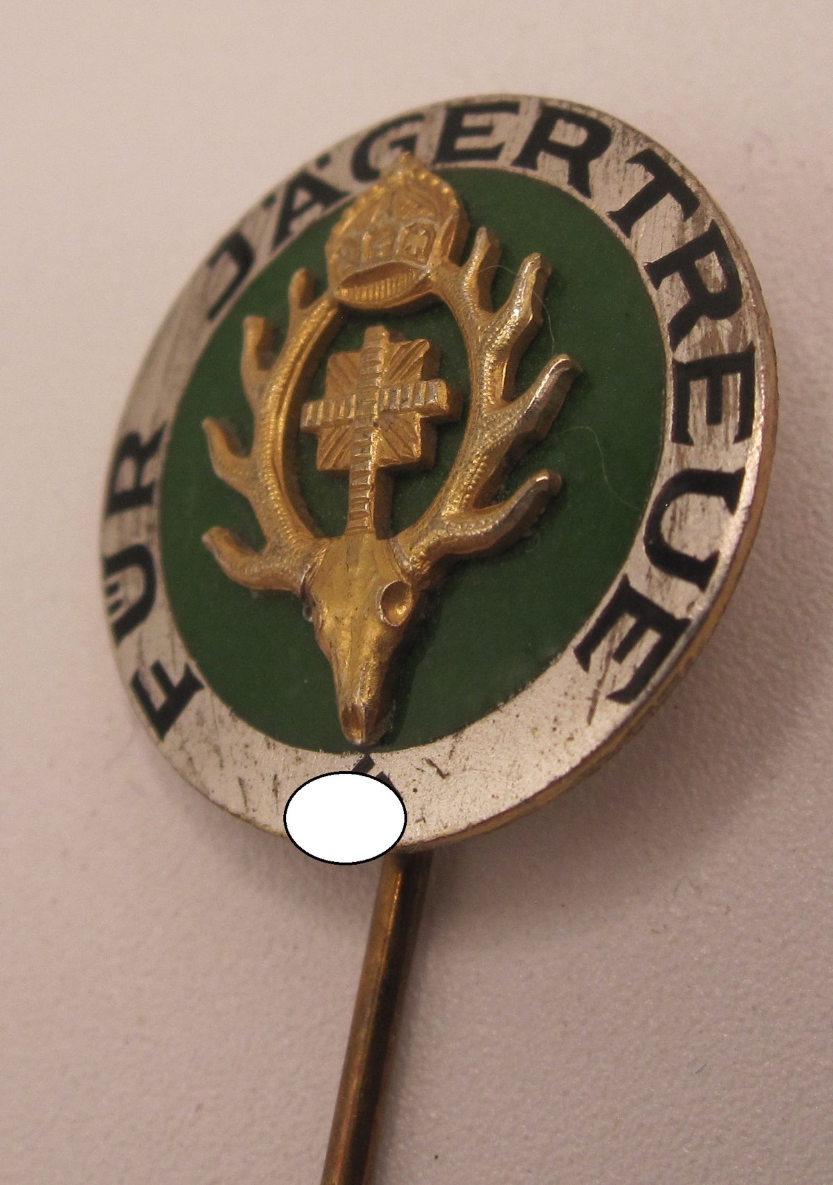 Altes Jagdabzeichen jagdliches Abzeichen Für Jägertreue mit Hakenkreuz !!