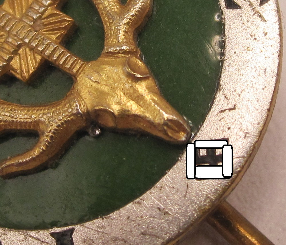 Altes Jagdabzeichen jagdliches Abzeichen Für Jägertreue mit Hakenkreuz !!