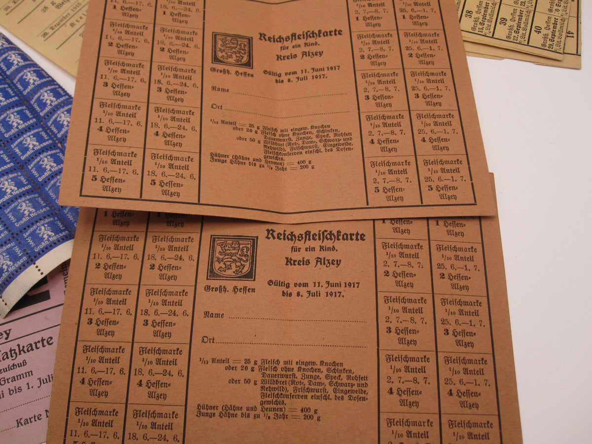 Papier - Nachlass Großherzogtum Hessen 1. Weltkrieg ALZEY Gau Odernheim am Glan