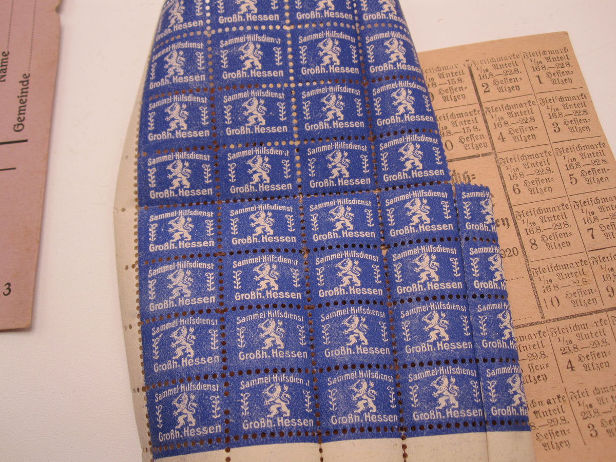 Papier - Nachlass Großherzogtum Hessen 1. Weltkrieg ALZEY Gau Odernheim am Glan