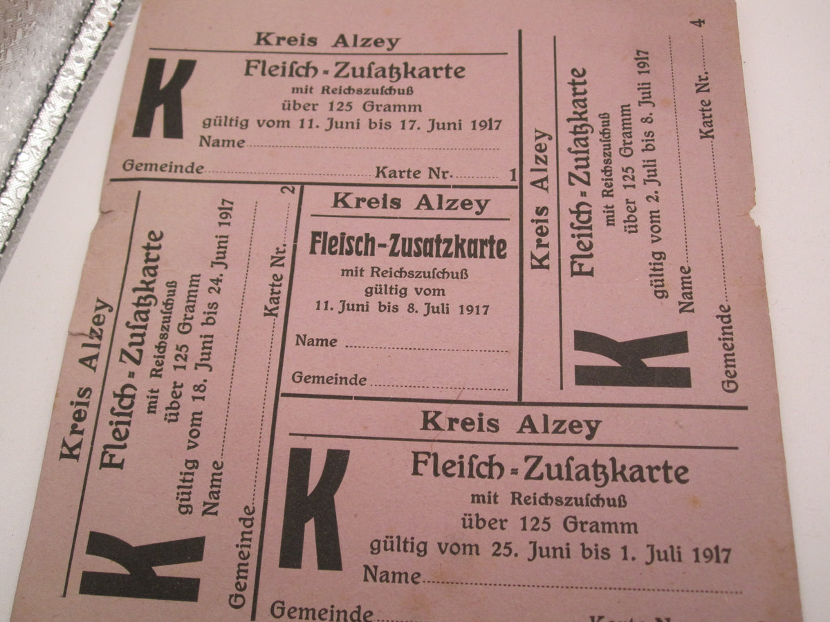 Papier - Nachlass Großherzogtum Hessen 1. Weltkrieg ALZEY Gau Odernheim am Glan