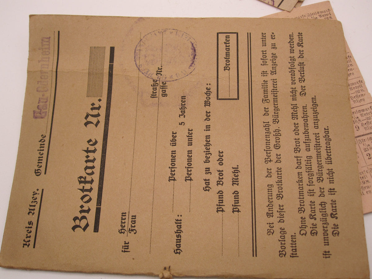 Papier - Nachlass Großherzogtum Hessen 1. Weltkrieg ALZEY Gau Odernheim am Glan