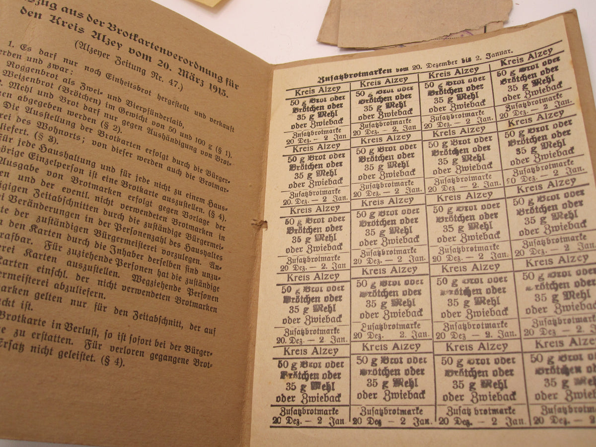 Papier - Nachlass Großherzogtum Hessen 1. Weltkrieg ALZEY Gau Odernheim am Glan
