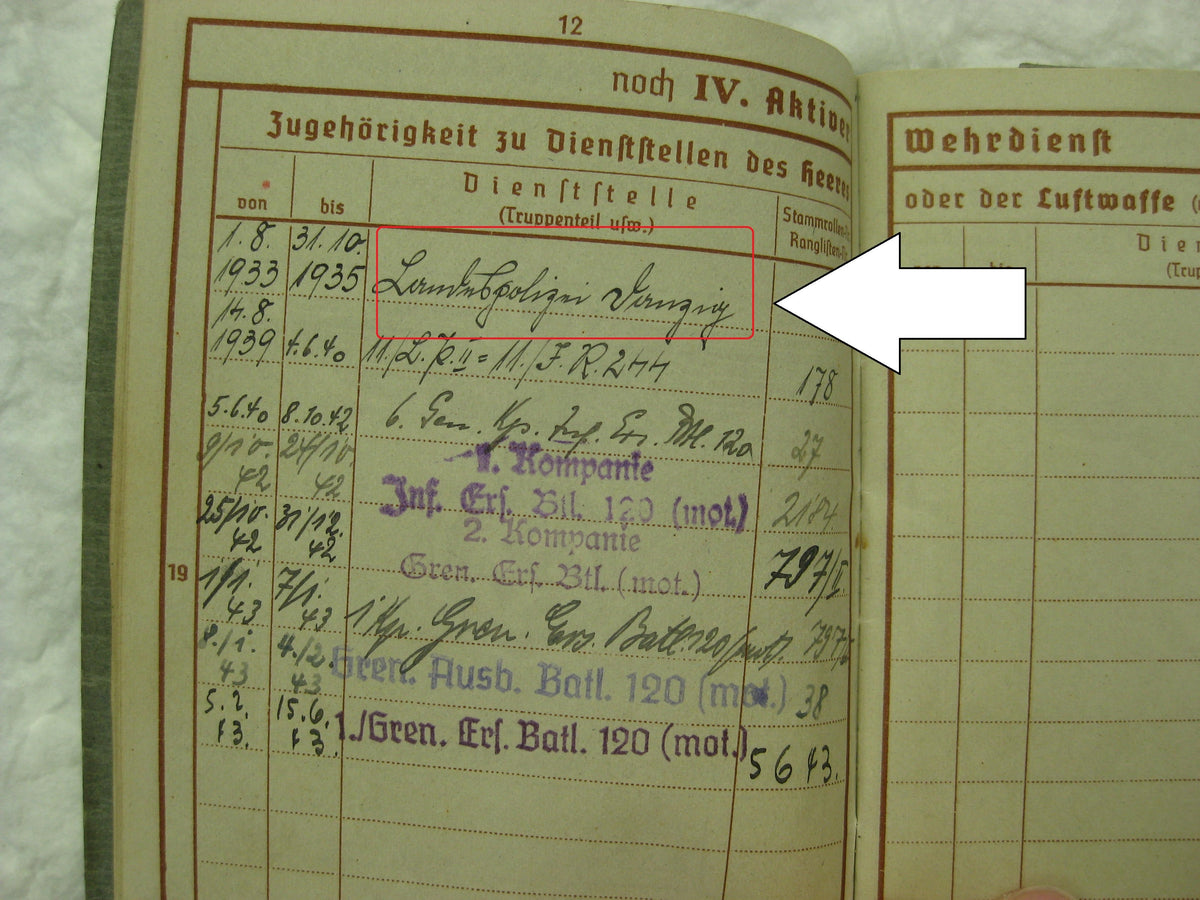 Wehrpaß / Soldbuch Wehrmacht FREIE STADT DANZIG 1.September 1939 Teilnehmer der 1. Angrifswelle!!! WESTERPLATTE SS-Heimwehr