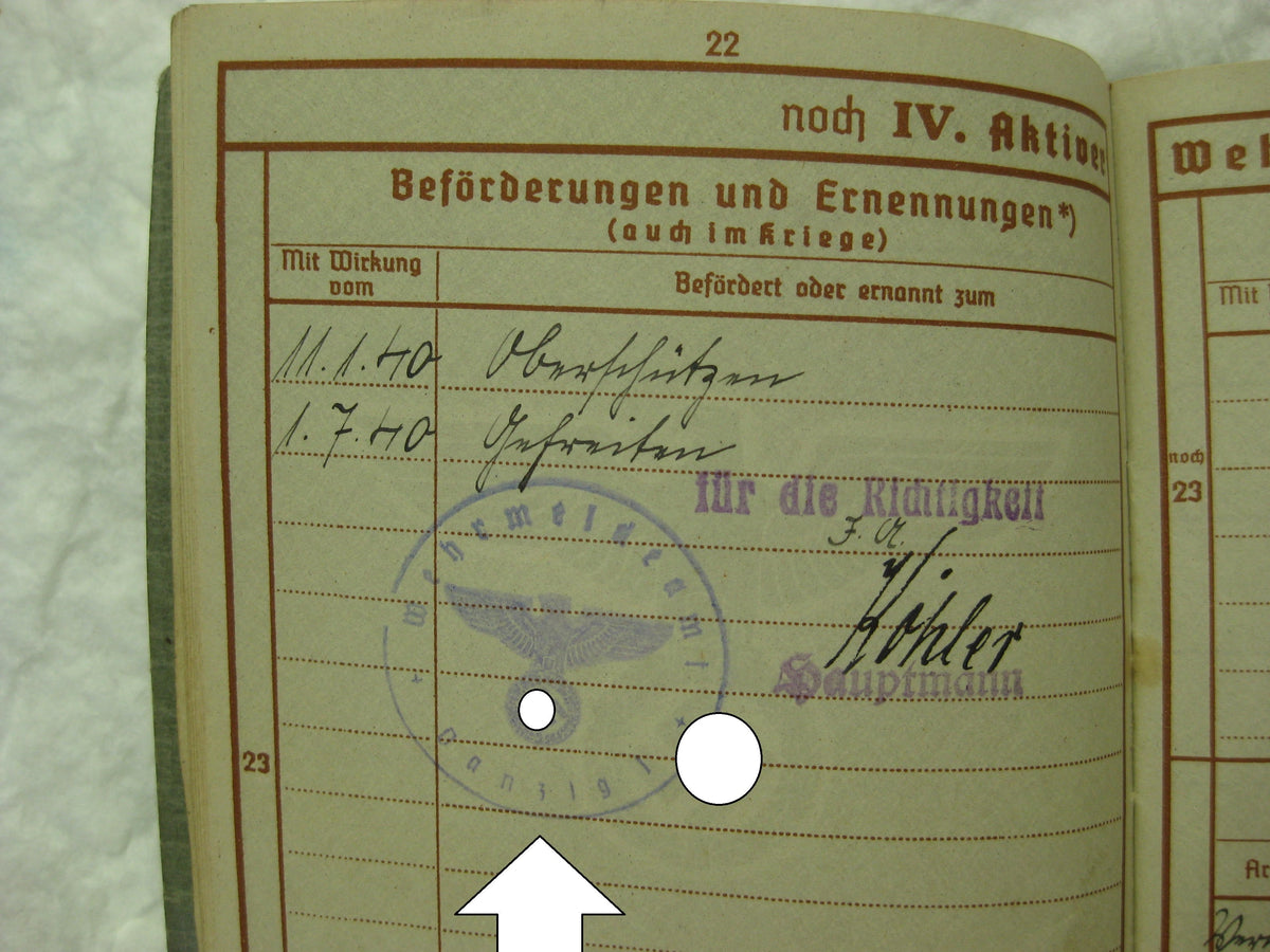 Wehrpaß / Soldbuch Wehrmacht FREIE STADT DANZIG 1.September 1939 Teilnehmer der 1. Angrifswelle!!! WESTERPLATTE SS-Heimwehr