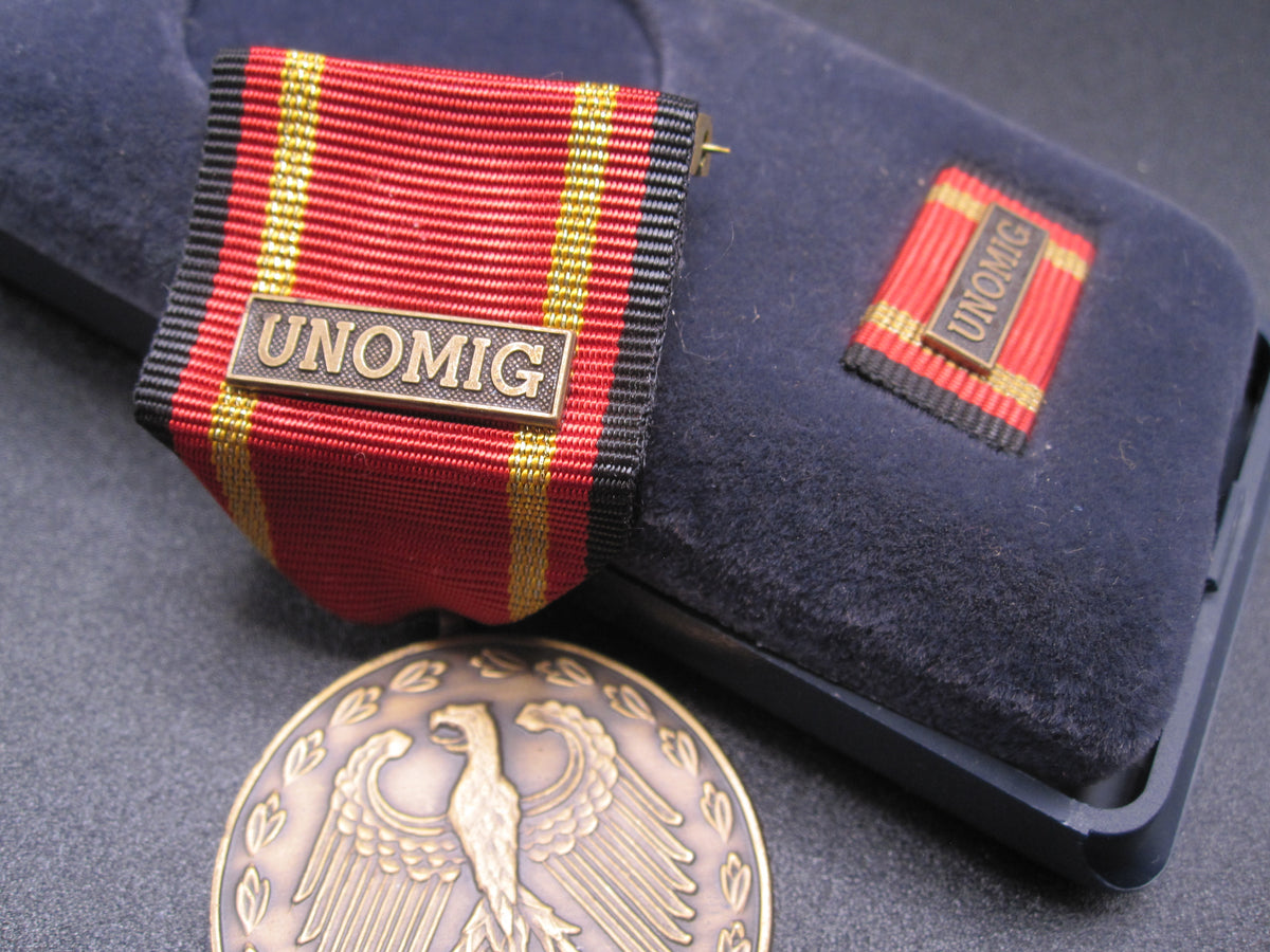 H.W.  - -   Einsatzmedaille der Bundeswehr UNOMIG  in Bronze für Georgien &amp; Abchasien