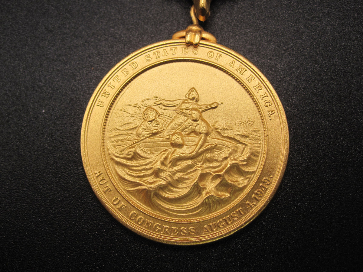 H.W.  - -   Lifesaving Medal in Gilt / Gold