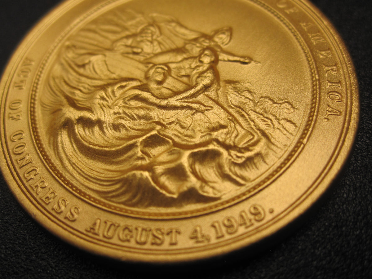 H.W.  - -   Lifesaving Medal in Gilt / Gold